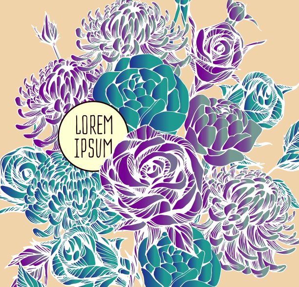 美丽的花卉背景艺术图片下载