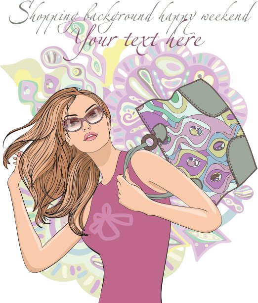 漂亮的女人购物图片下载