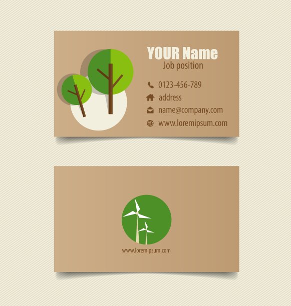 现代名片模板设计可编辑图片下载