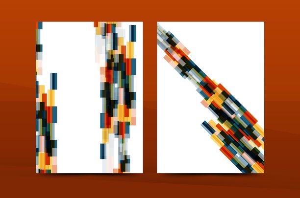 几何马赛克设计a4大小业务图片下载