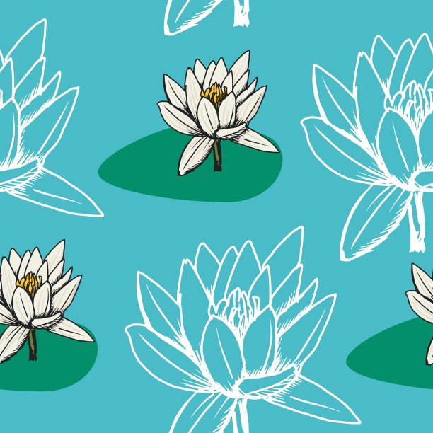 无缝背景与花图片下载