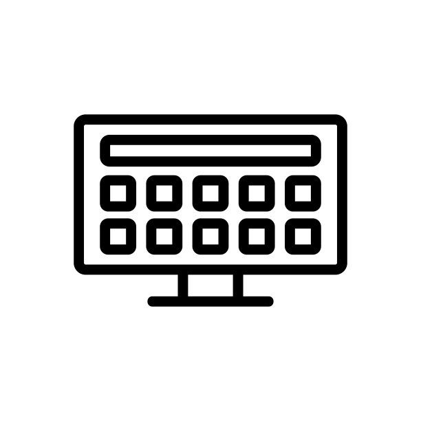 选择电视节目图标矢量大纲插图图片下载