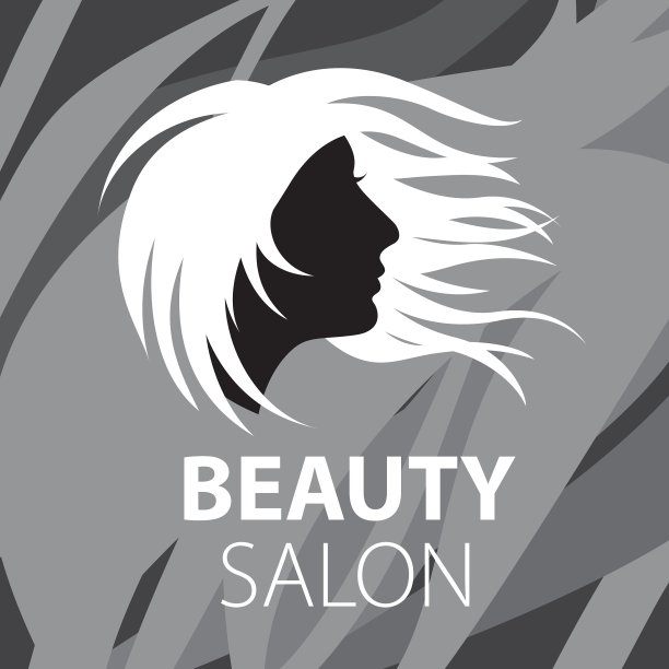 标志飘动的女性头发图片下载