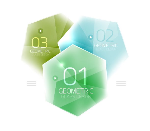 玻璃颜色六边形图片下载