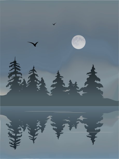 雾蒙蒙的湖图片下载