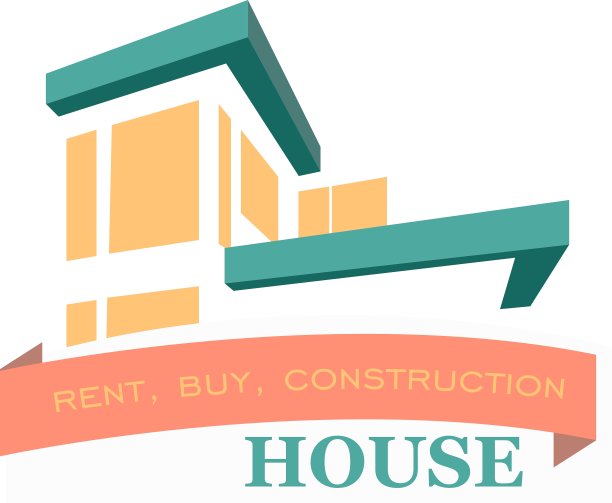 别墅标志的出租销售和施工图片下载