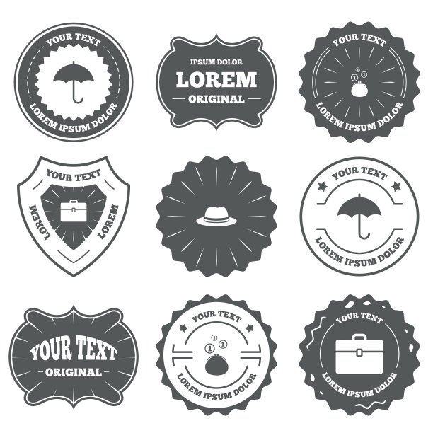 雨伞、钱包和带箱子的帽子图片下载