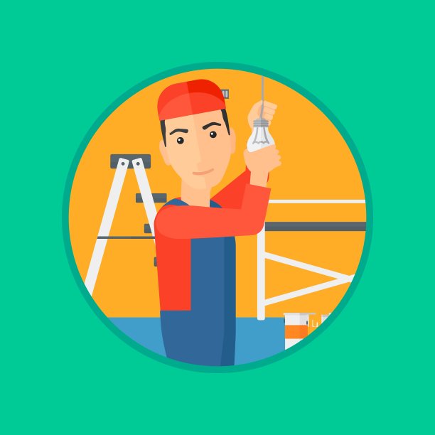 电工扭灯泡图片下载