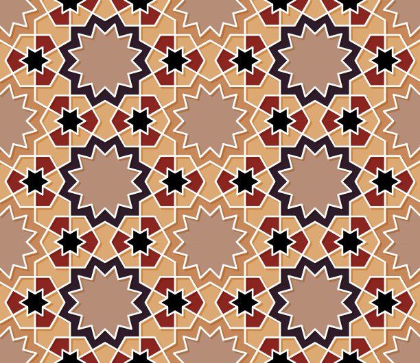 传统伊斯兰无缝装饰图案图片下载