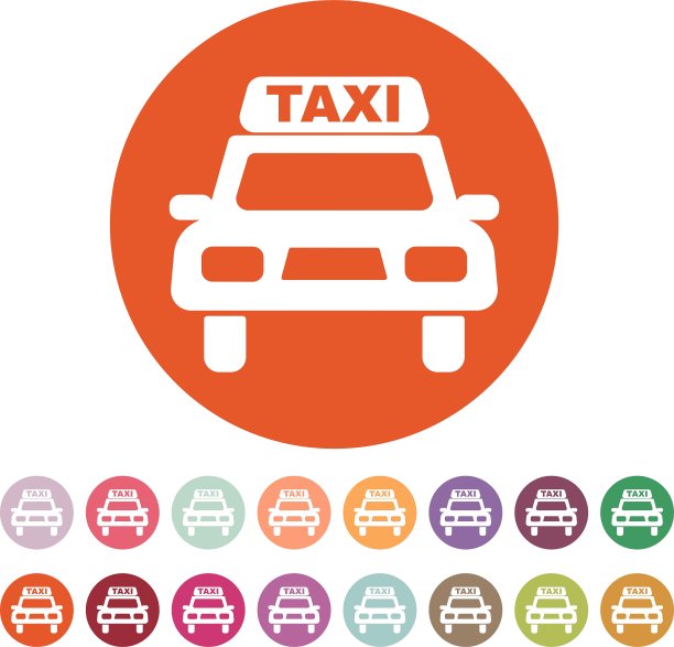 出租车标志出租车标志平坦图片下载