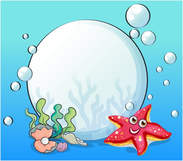 在珍珠附近微笑的海星图片下载