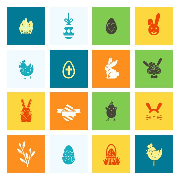 庆祝复活节的图标图片下载