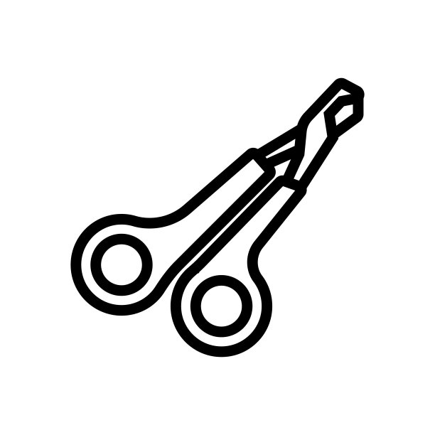 圆形钳子图标矢量轮廓插图图片下载