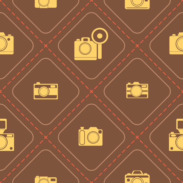 无缝背景与照片相机符号图片下载