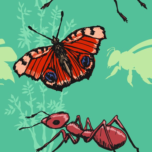 无缝背景与夏季草地图片下载