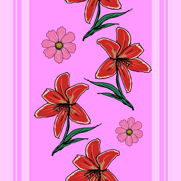 无缝背景与花图片下载