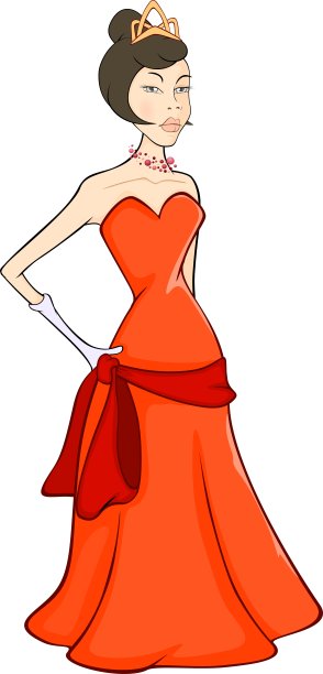 美丽的公主被孤立在白色的背景上图片下载