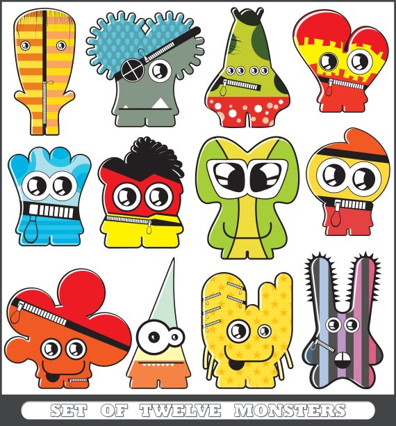 十二怪物的组合图片下载