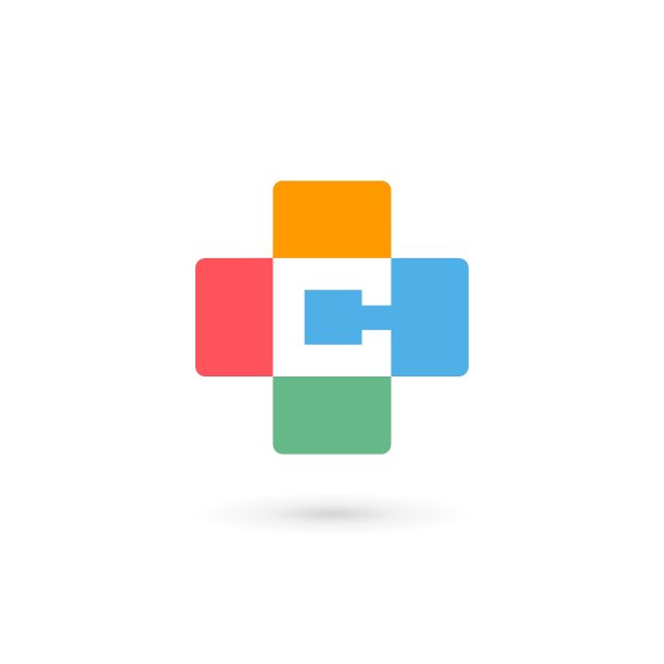 字母C交叉加号标志图标设计模板图片下载