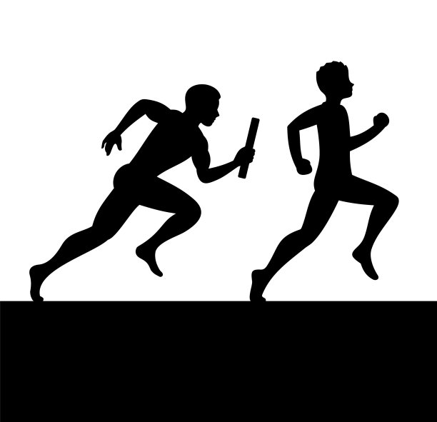 2人接力棒接力图片下载