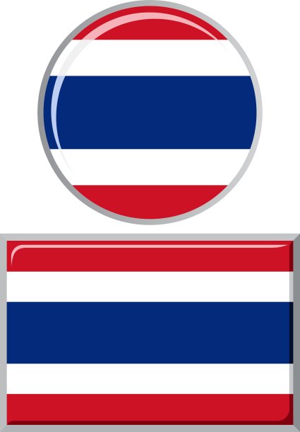 泰国圆形和方形标志国旗图片下载
