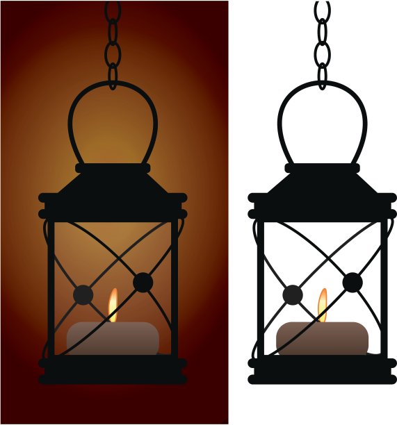 旧铁古董灯笼灯图片下载