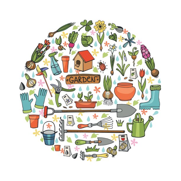 春天花园的彩花图片下载