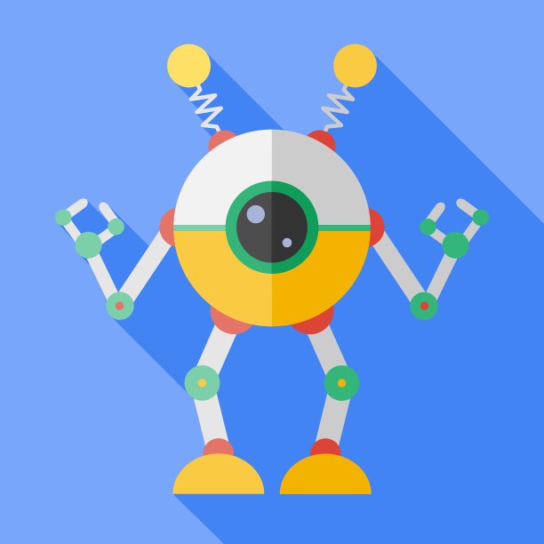 平面彩色机器人玩具图片下载