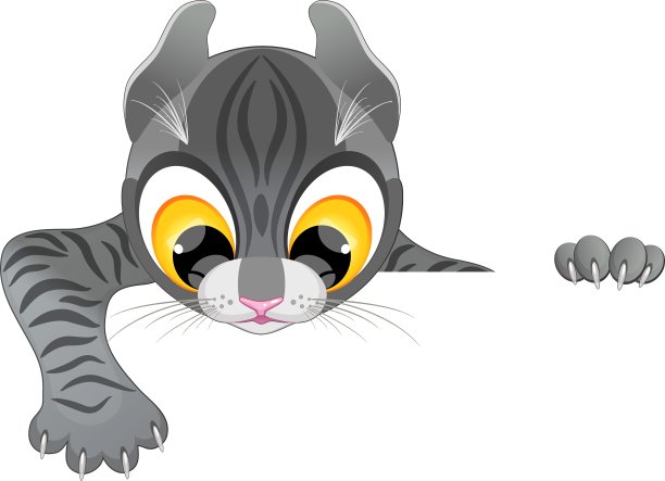 好奇有趣的小猫爬障碍图片下载