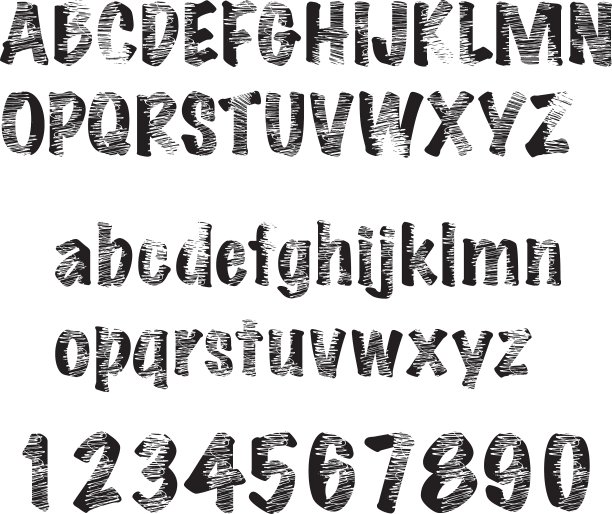 马克毛毡垃圾字母图片下载