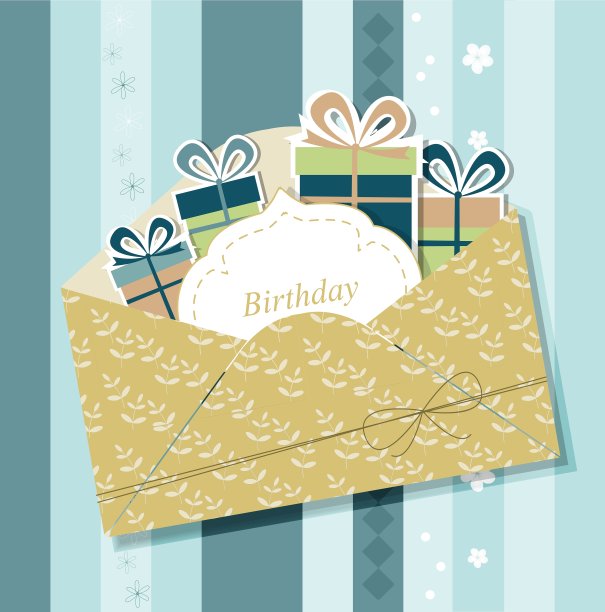 附有信封的贺卡图片下载