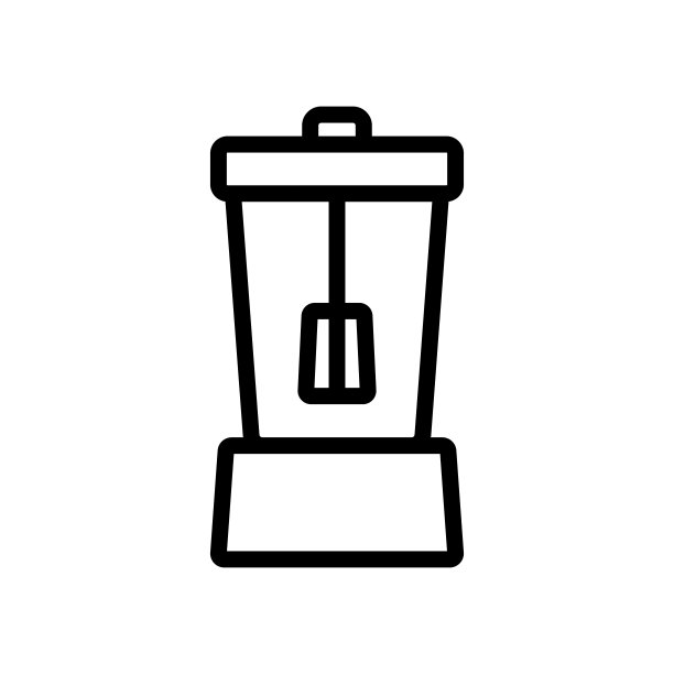 鸡尾酒搅拌碗图标矢量轮廓插图图片下载