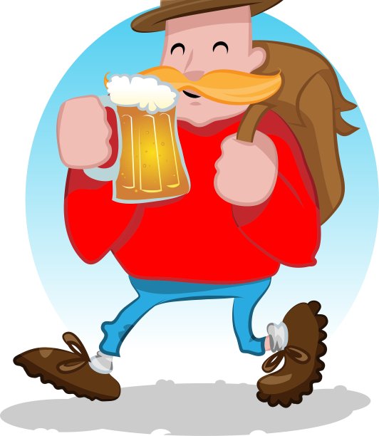 友好的啤酒饮用者图片下载