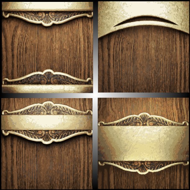 木材和黄金背景设置图片下载