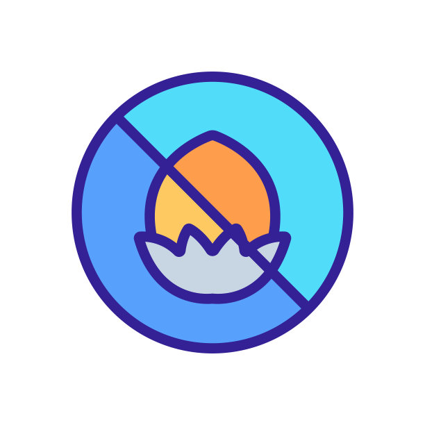 禁止坚果图标矢量大纲插图图片下载