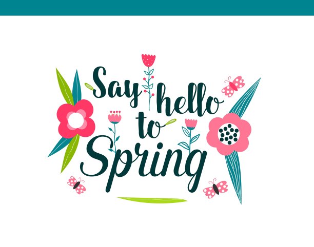 缤纷抽象花卉背景夏季设计图片下载