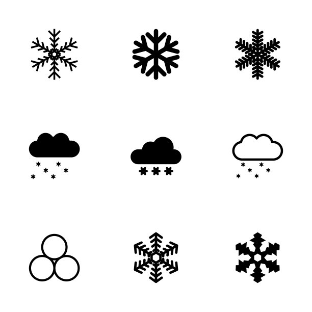 雪花图标集图片下载
