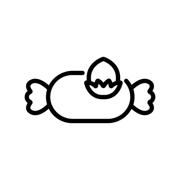 坚果糖果图标矢量大纲插图图片下载