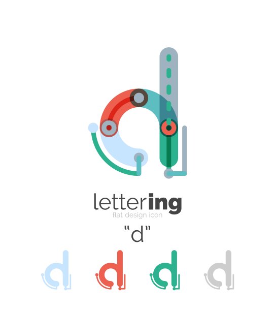 字母标志线条概念图片下载