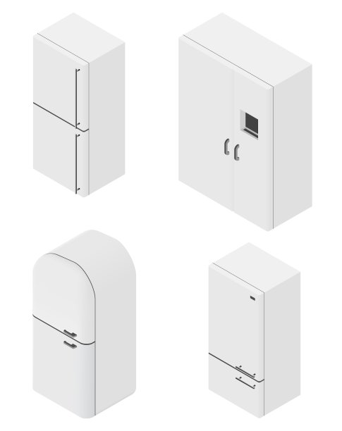 冰箱等距图片下载