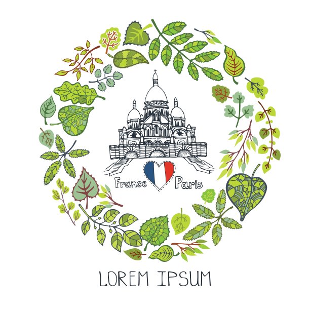 巴黎的春天给圣心花环图片下载