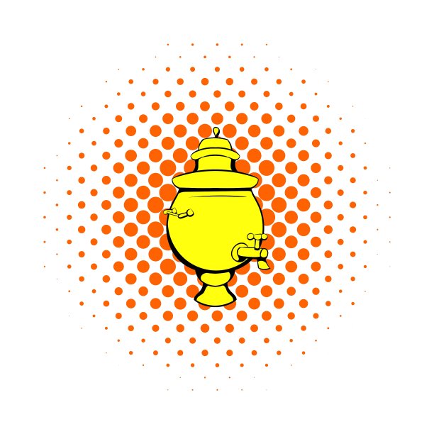 漫画风格的茶壶图标图片下载
