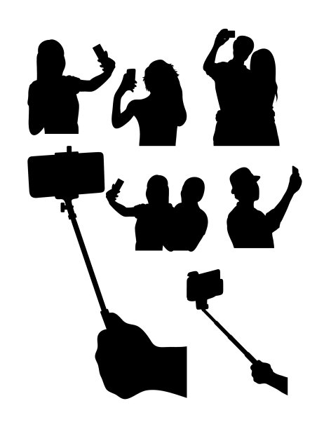 自拍剪影图片下载