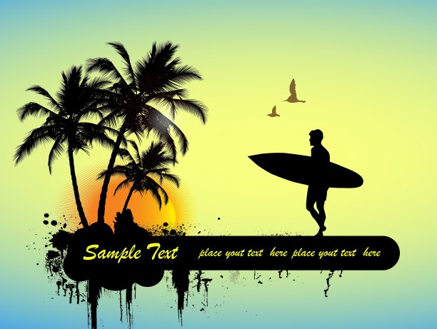 冲浪的海报图片下载