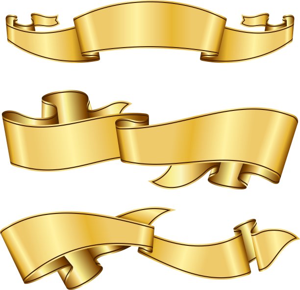金色丝带图片下载