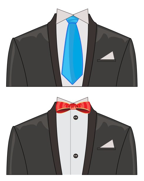 两套白色背景的西装图片下载