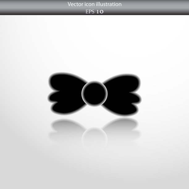 蝴蝶结网平图标图片下载