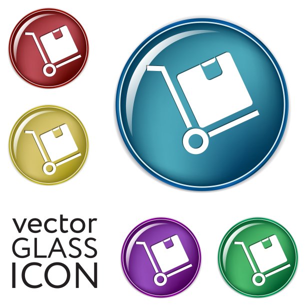 卡车与盒子物流图标图片下载