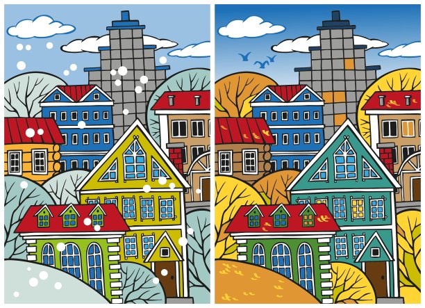 城市冬秋图片下载