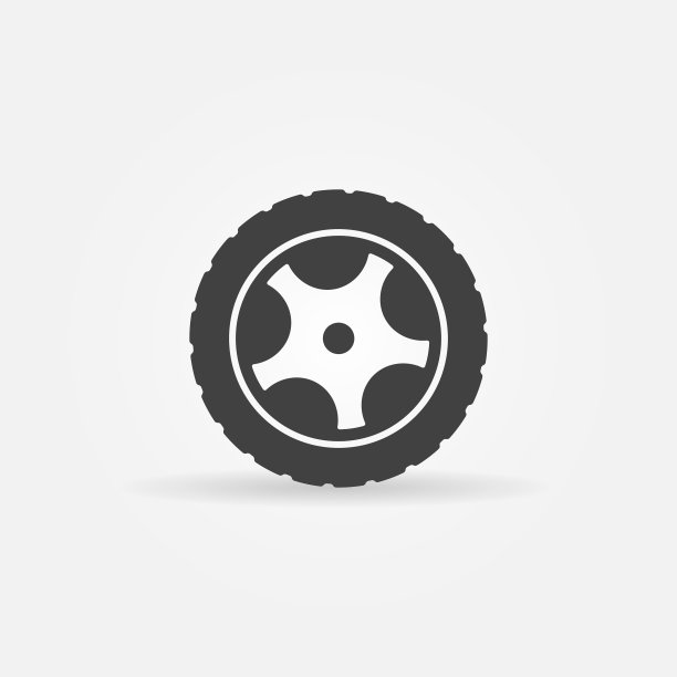 黑色车轮图标或标志图片下载